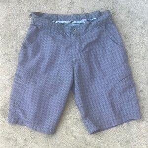 FOX Racing Men's Grey Houndstooth Padded Cycle Shorts Size 34